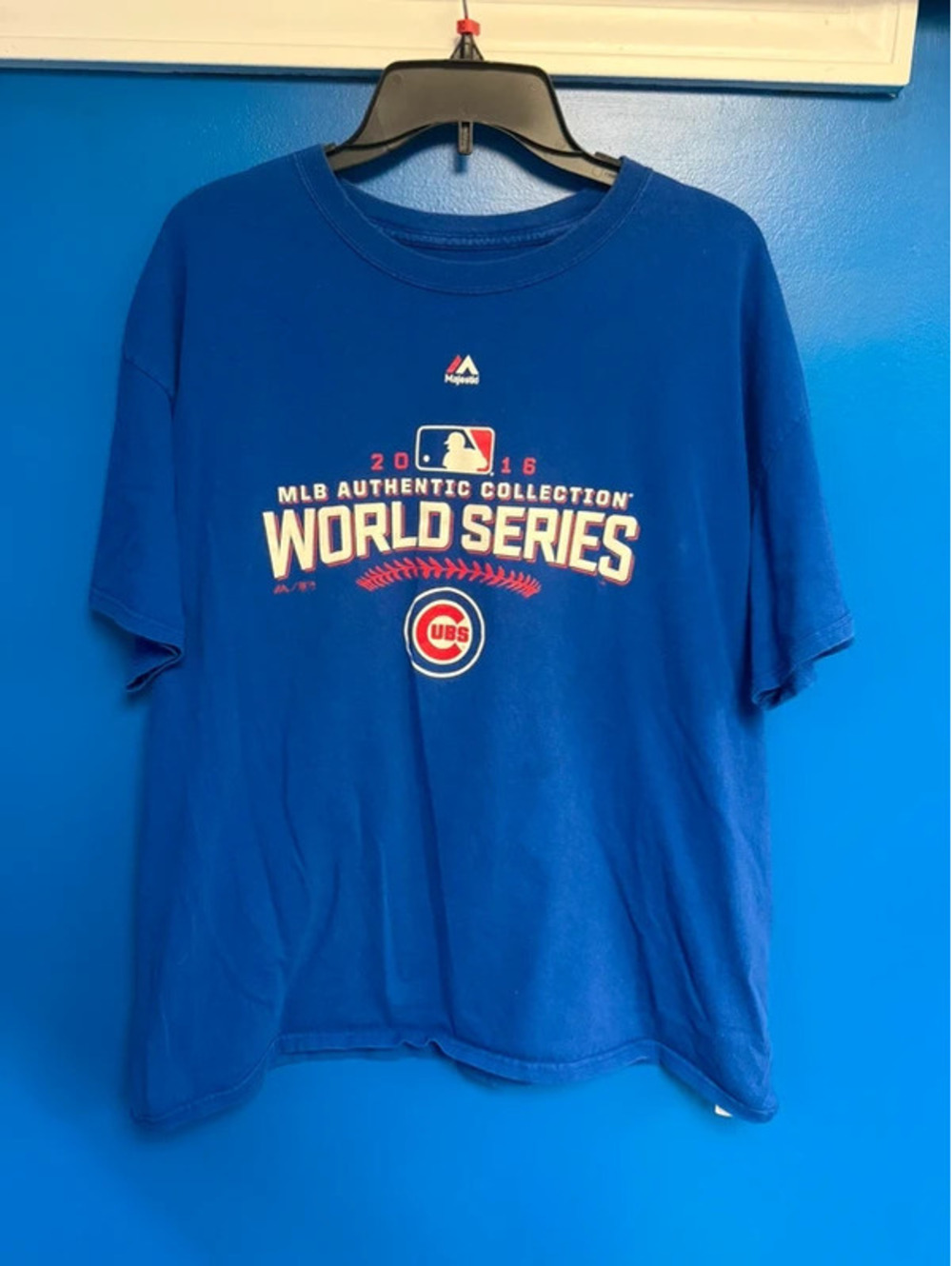 2016 World Series Chicago Cubs Majestic Authentic Tee Shirt XL
